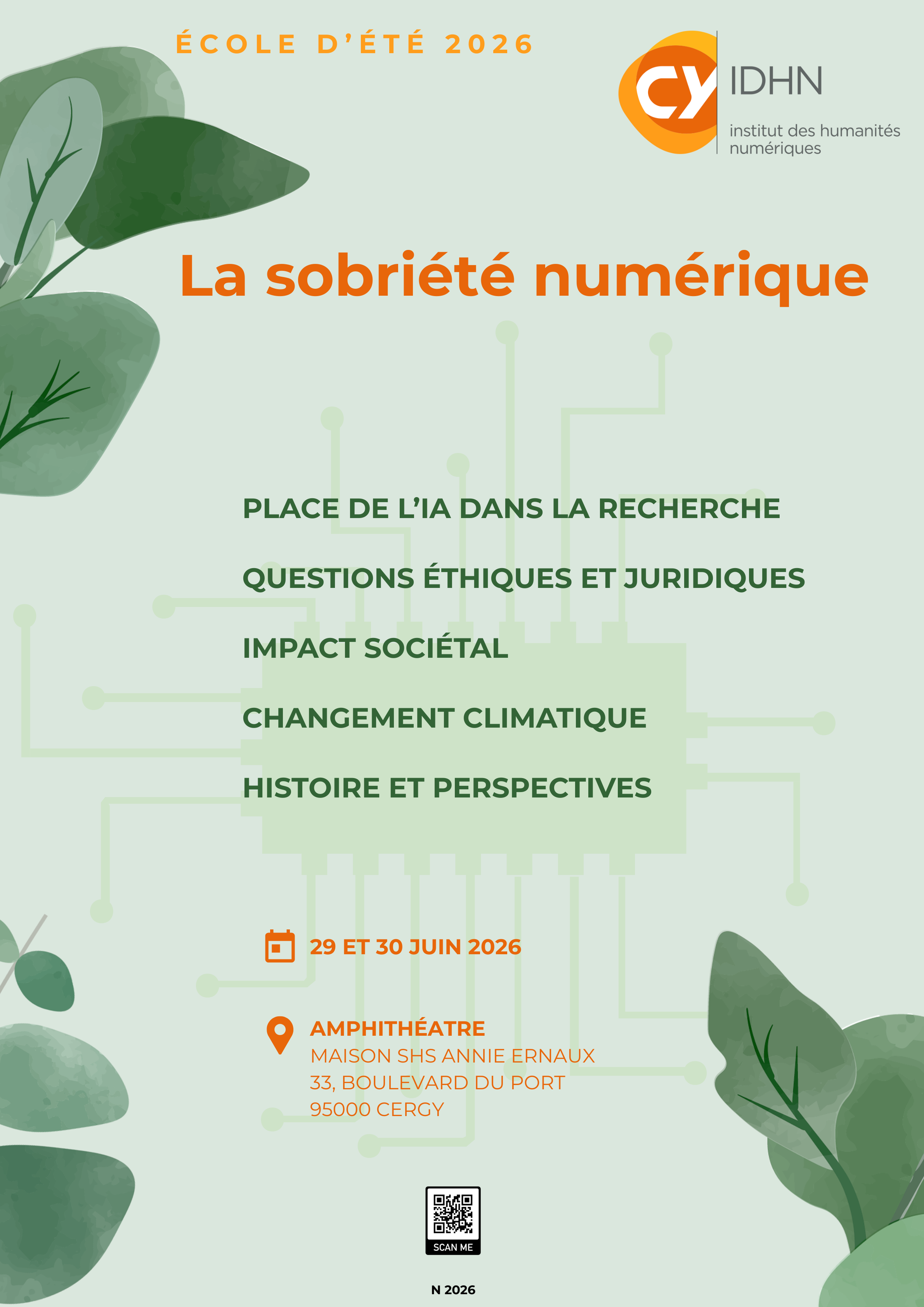 Ecole d'été 2026 IDHN