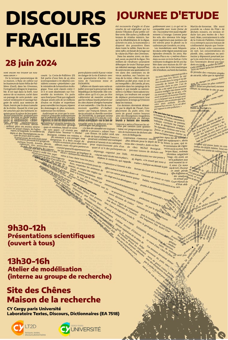 Journée d’études « Discours fragiles », 28 juin 2024